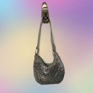 Mini Vintage Silver Metal Link Purse